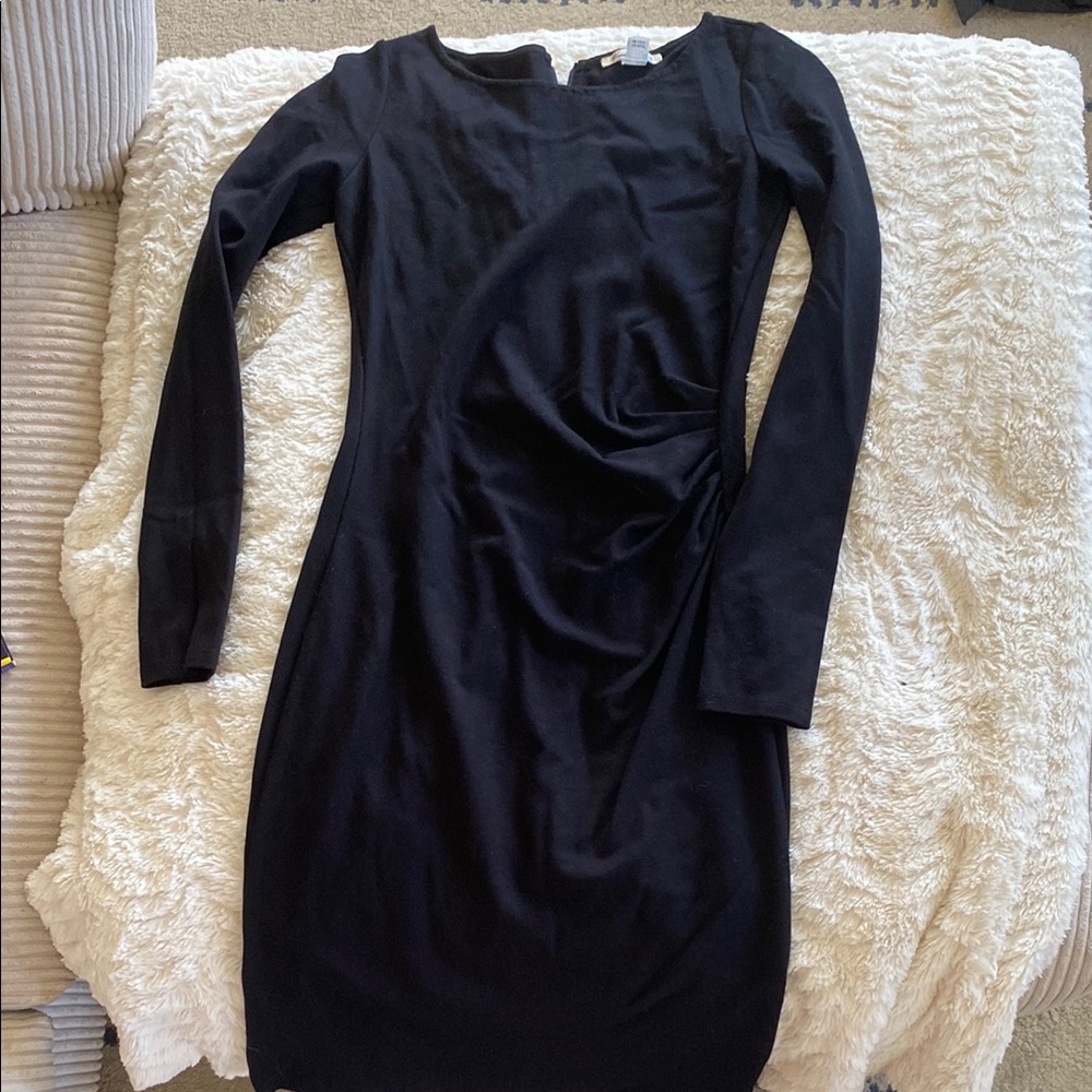 Kenneth Cole Reaction Black Long Sleeve Sheath Dress